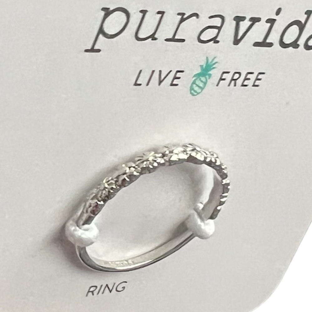 Pura Vida Floral Stacking Ring